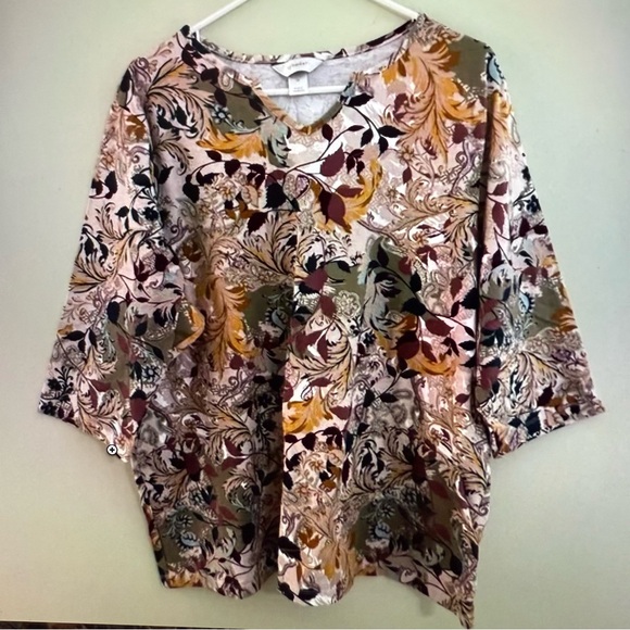 CJ Banks multicolor top cotton with stretch women’s 3x - Picture 1 of 6